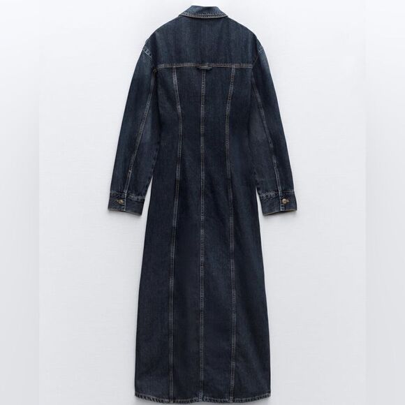 ZARA TRF DENIM DRESS - Picture 7 of 12